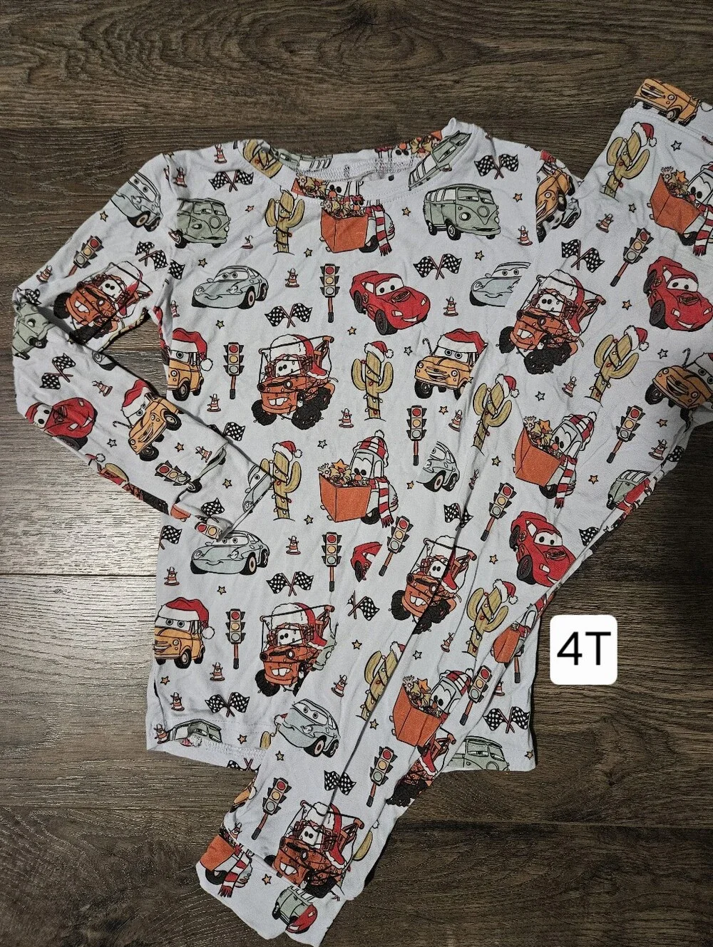Blush Lotus Disney Pixar Cars Christmas 2 Piece Bamboo Pajama